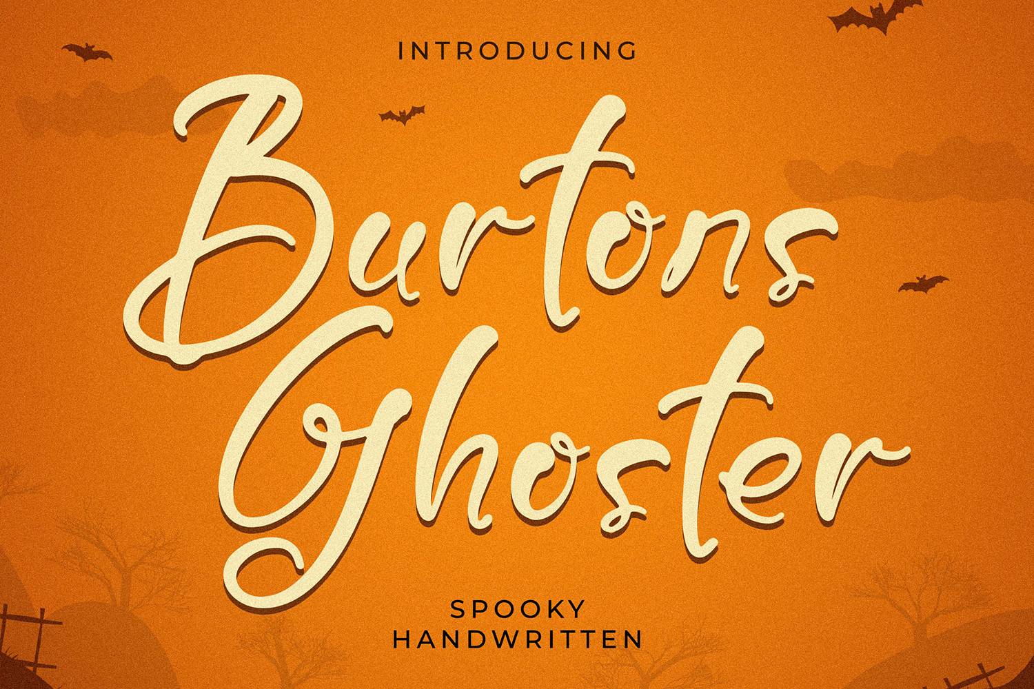 Burtons Ghoster Font sample