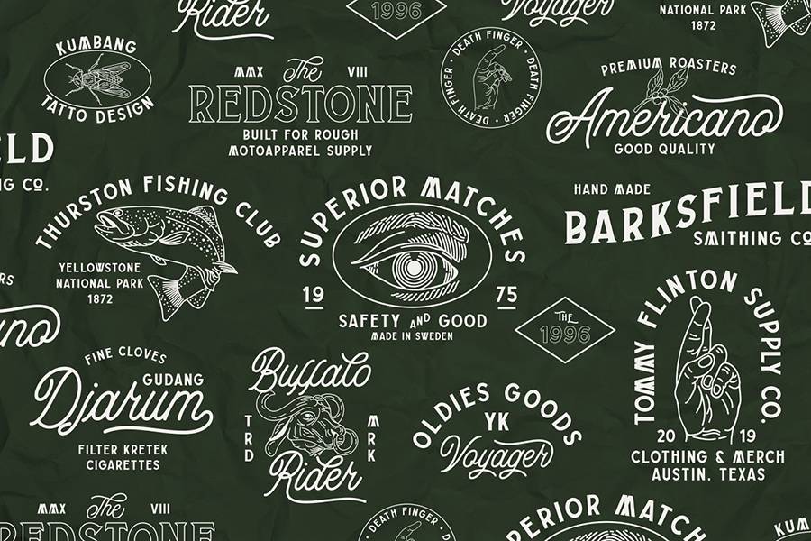 Buryland Vintage Monoline Script sample