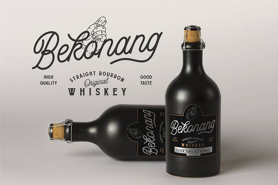 Buryland Vintage Monoline Script sample
