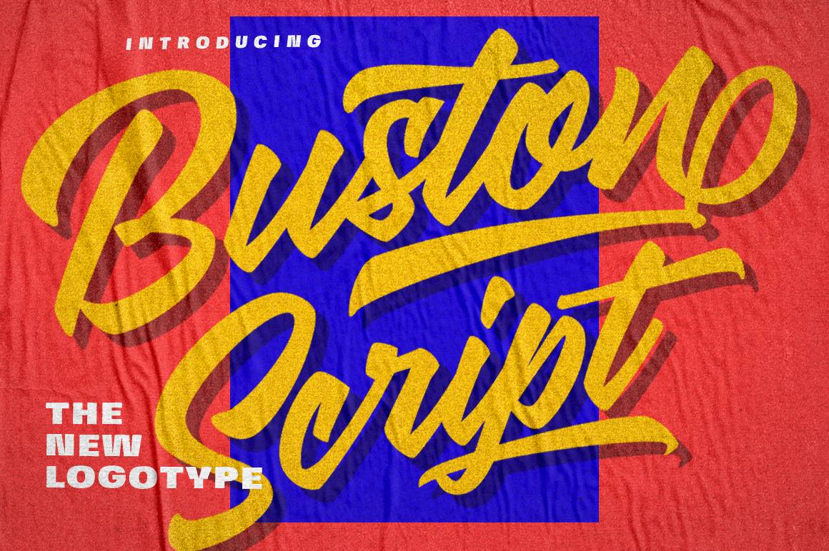 Buston Script Font sample