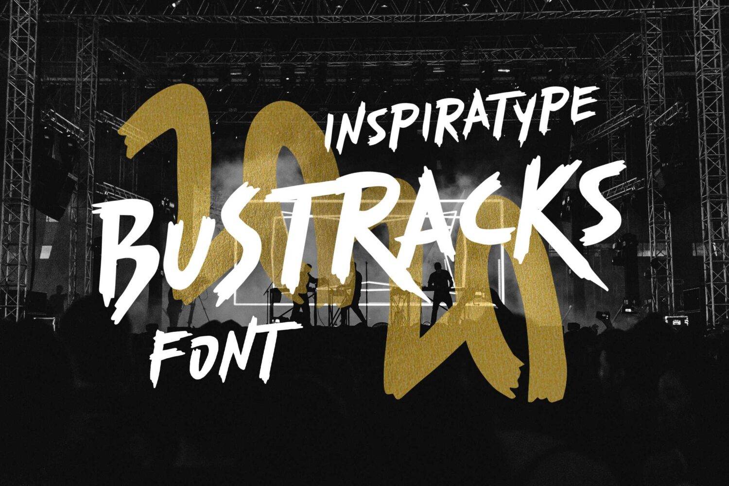 Bustracks Font sample