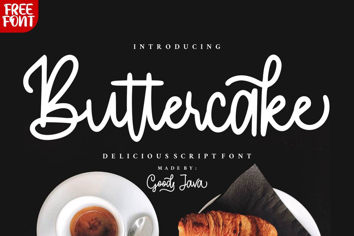 Buttercake Font sample