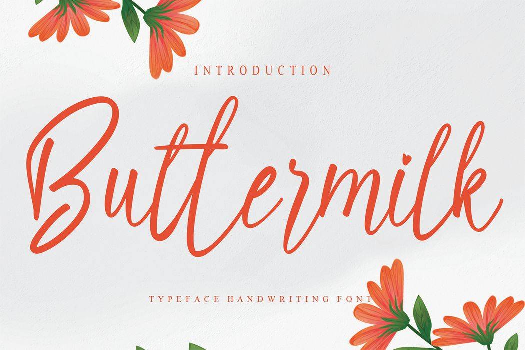 Buttermilk Font sample