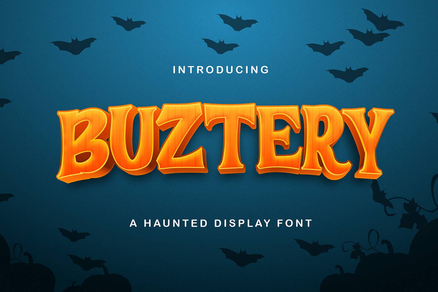 Buztery Font sample