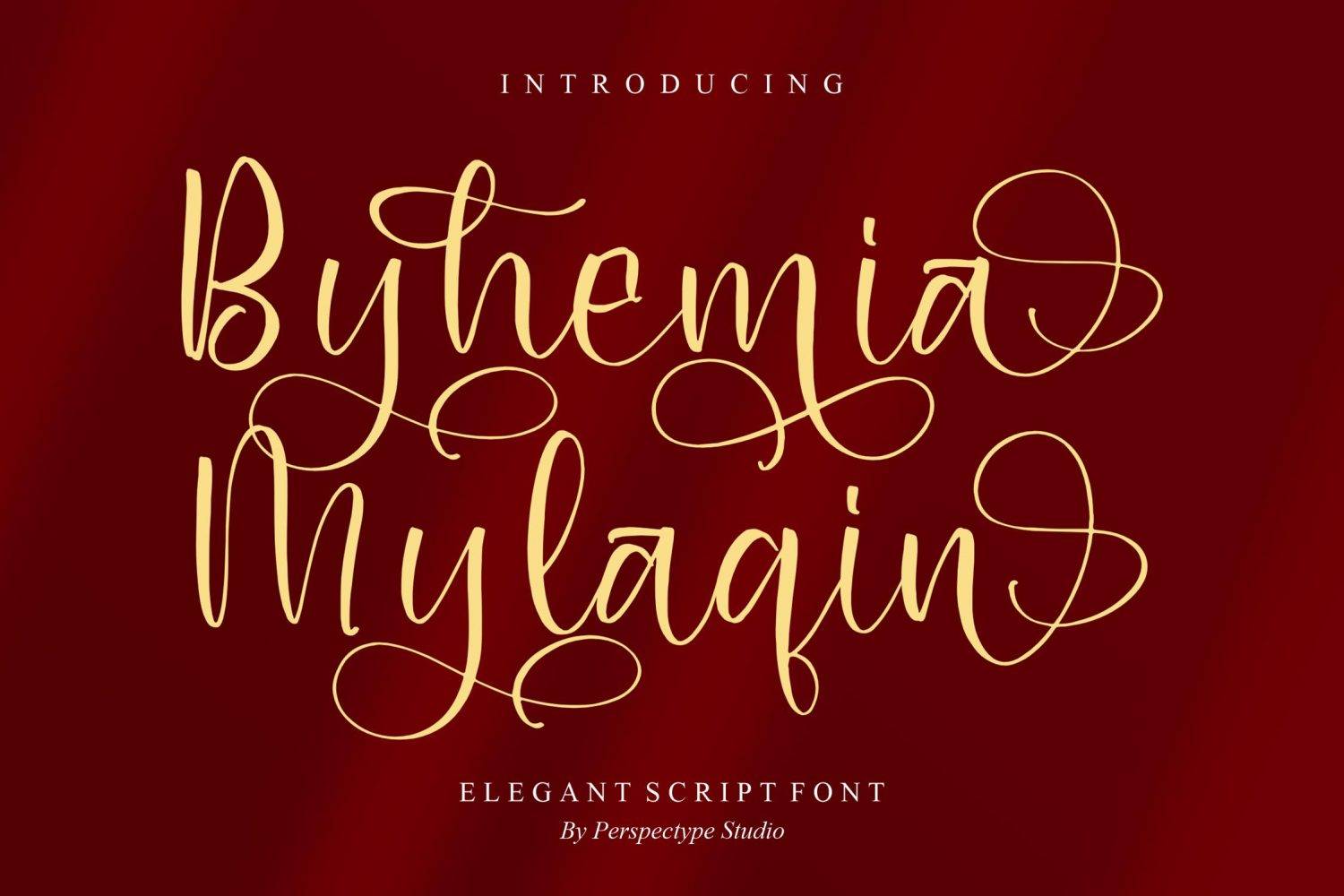 Byhemia Mylaqin Font sample