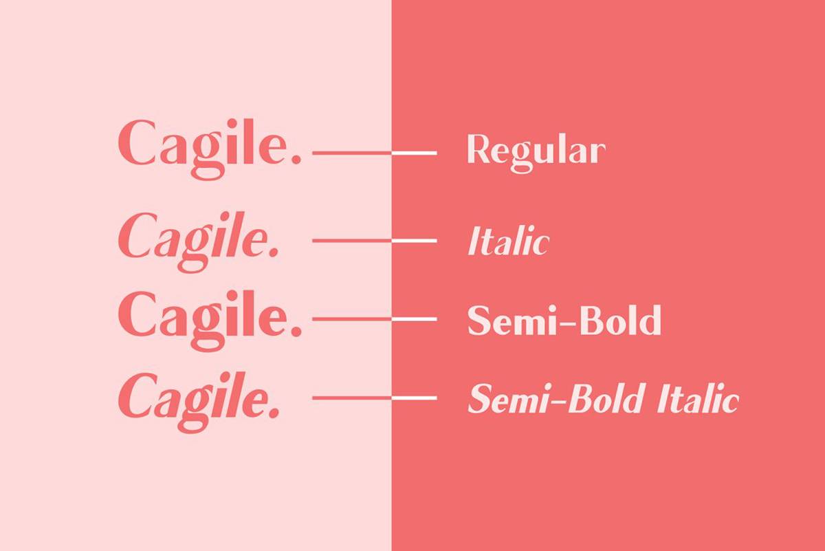 Cagile Font sample
