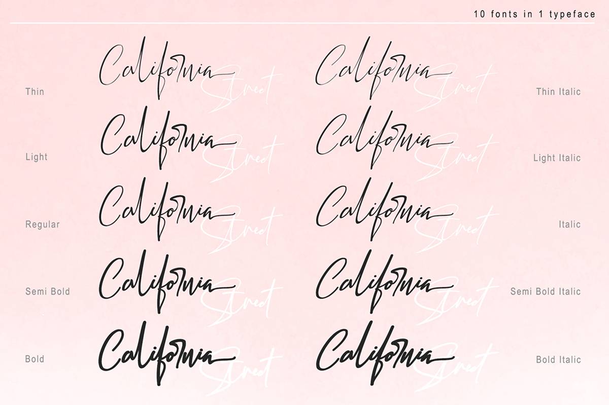 California Street Font sample