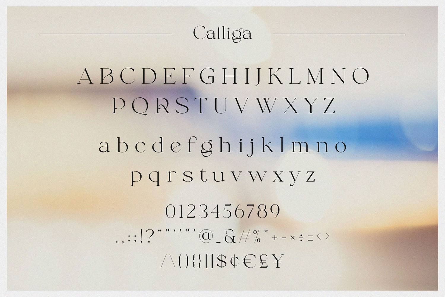 Calliga Font sample