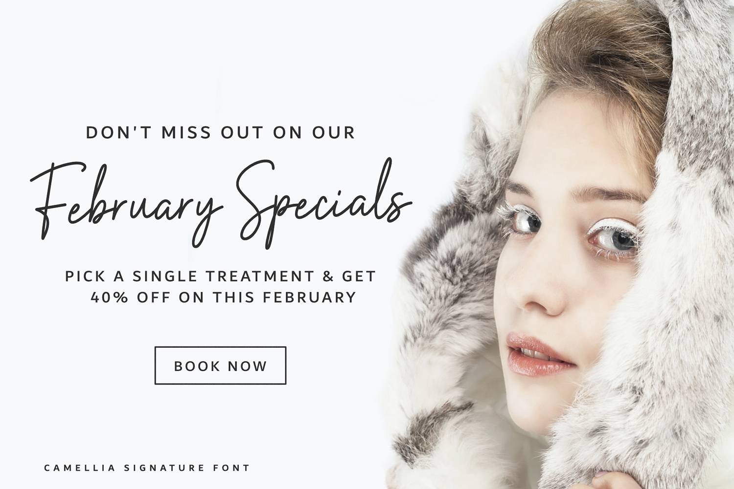 Camellia Signature Font sample