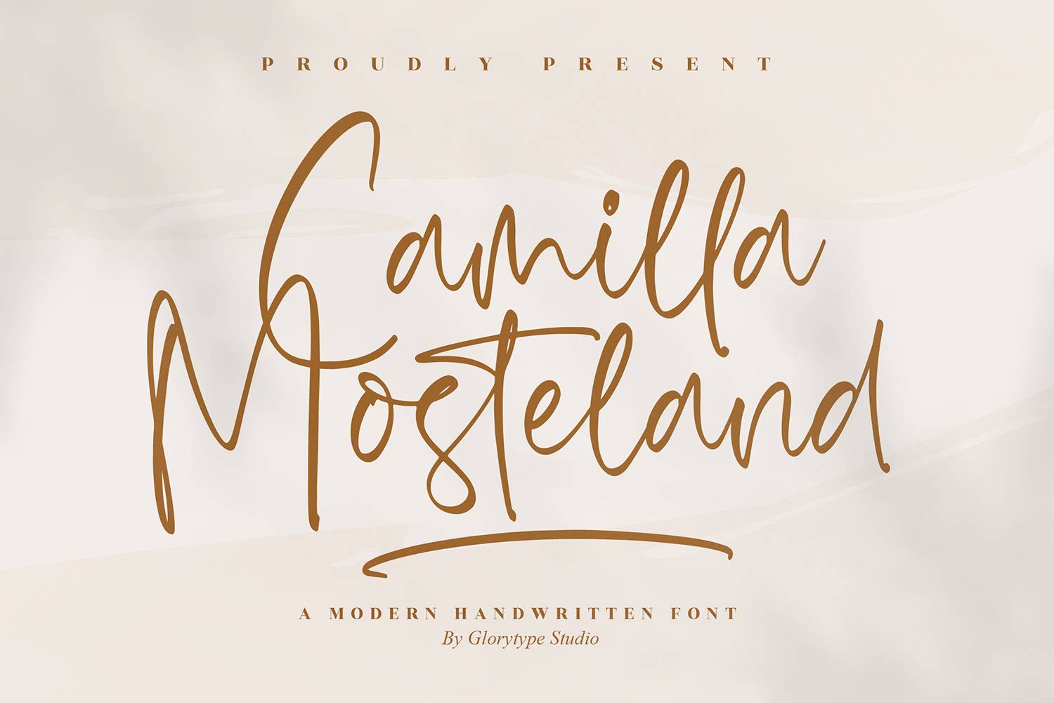 Camilla Mosteland Font sample