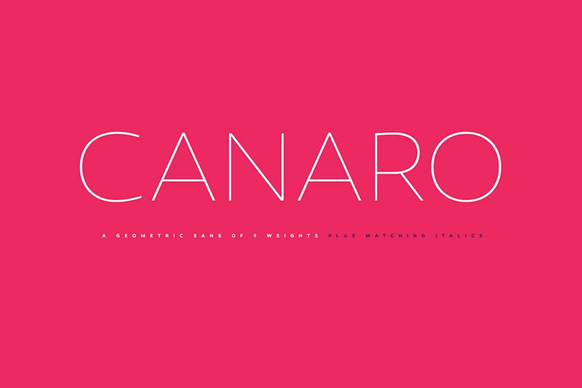 Canaro Demo Font sample
