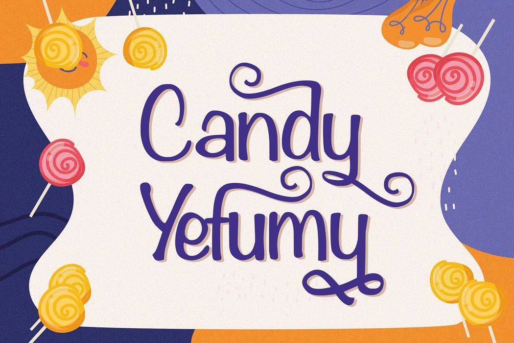 Candy Yefumy Font sample