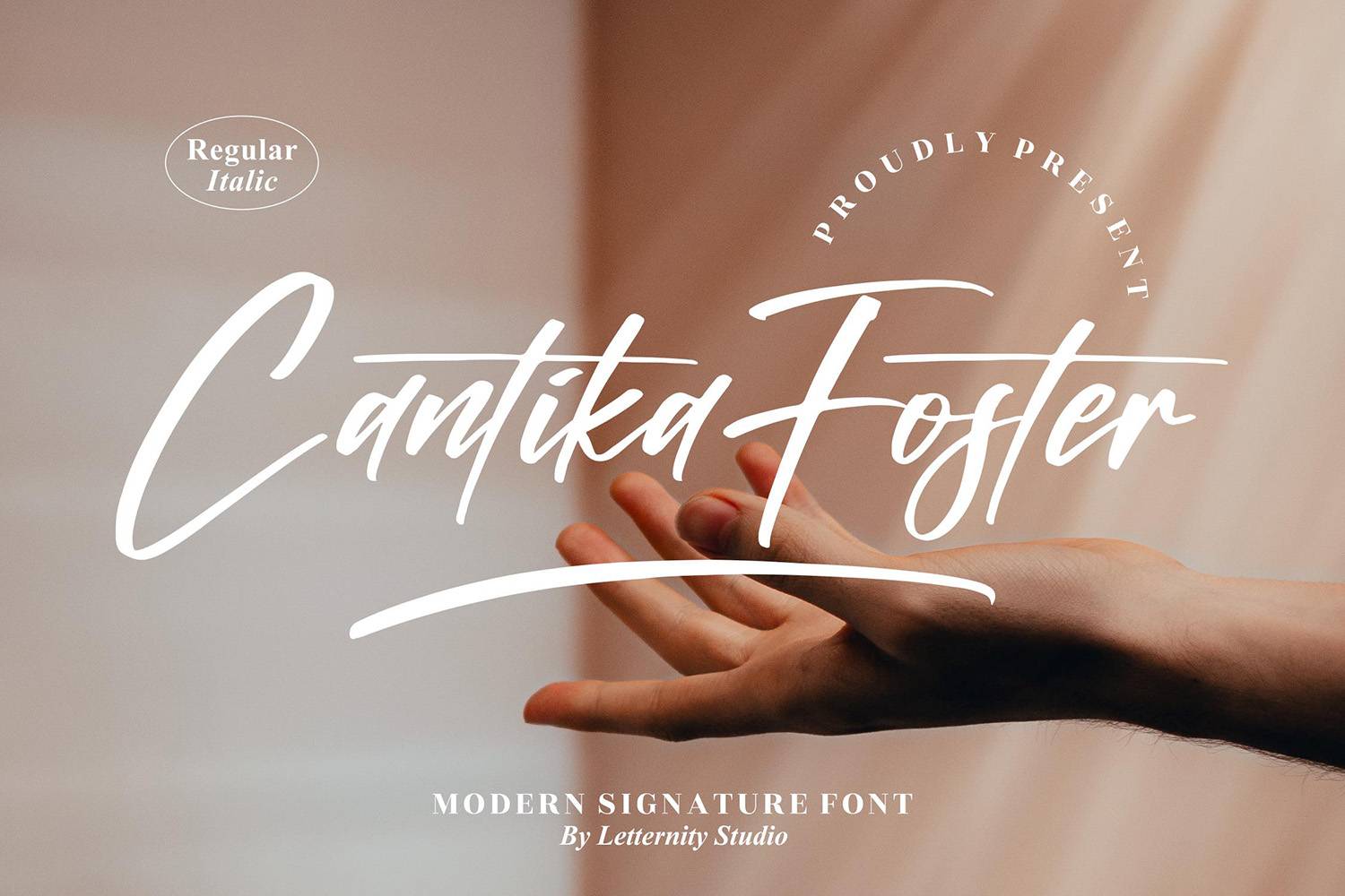 Cantika Foster Font sample