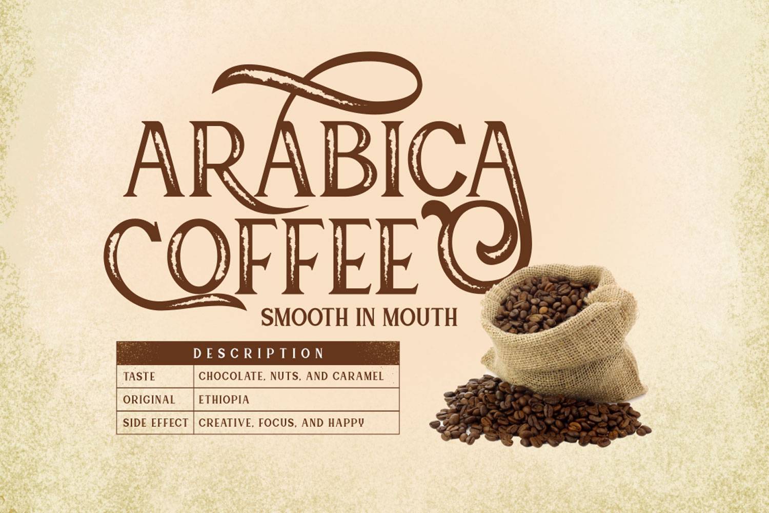 Canting Font sample