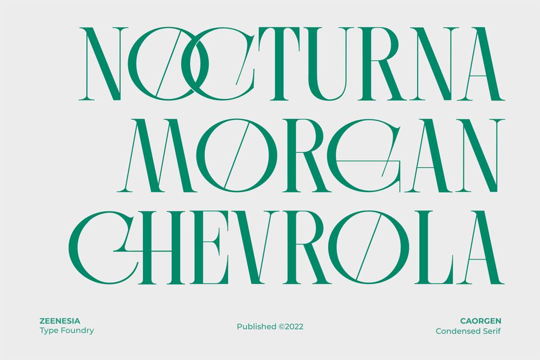Caorgen Font sample
