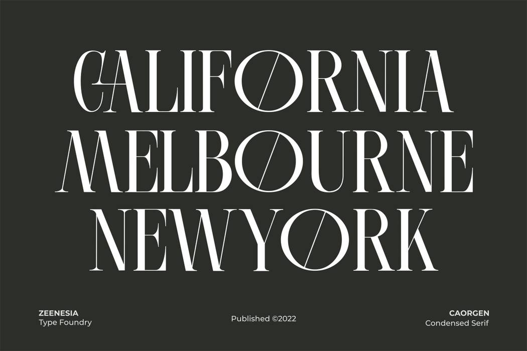 Caorgen Font sample