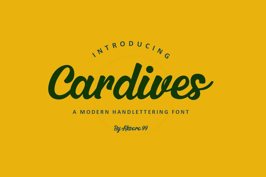 Cardives Font sample