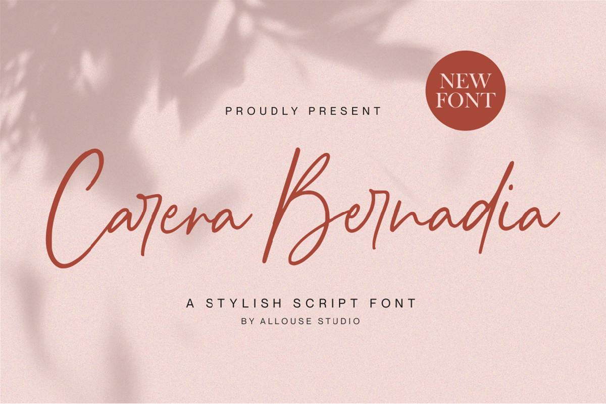 Carera Bernadia Font sample