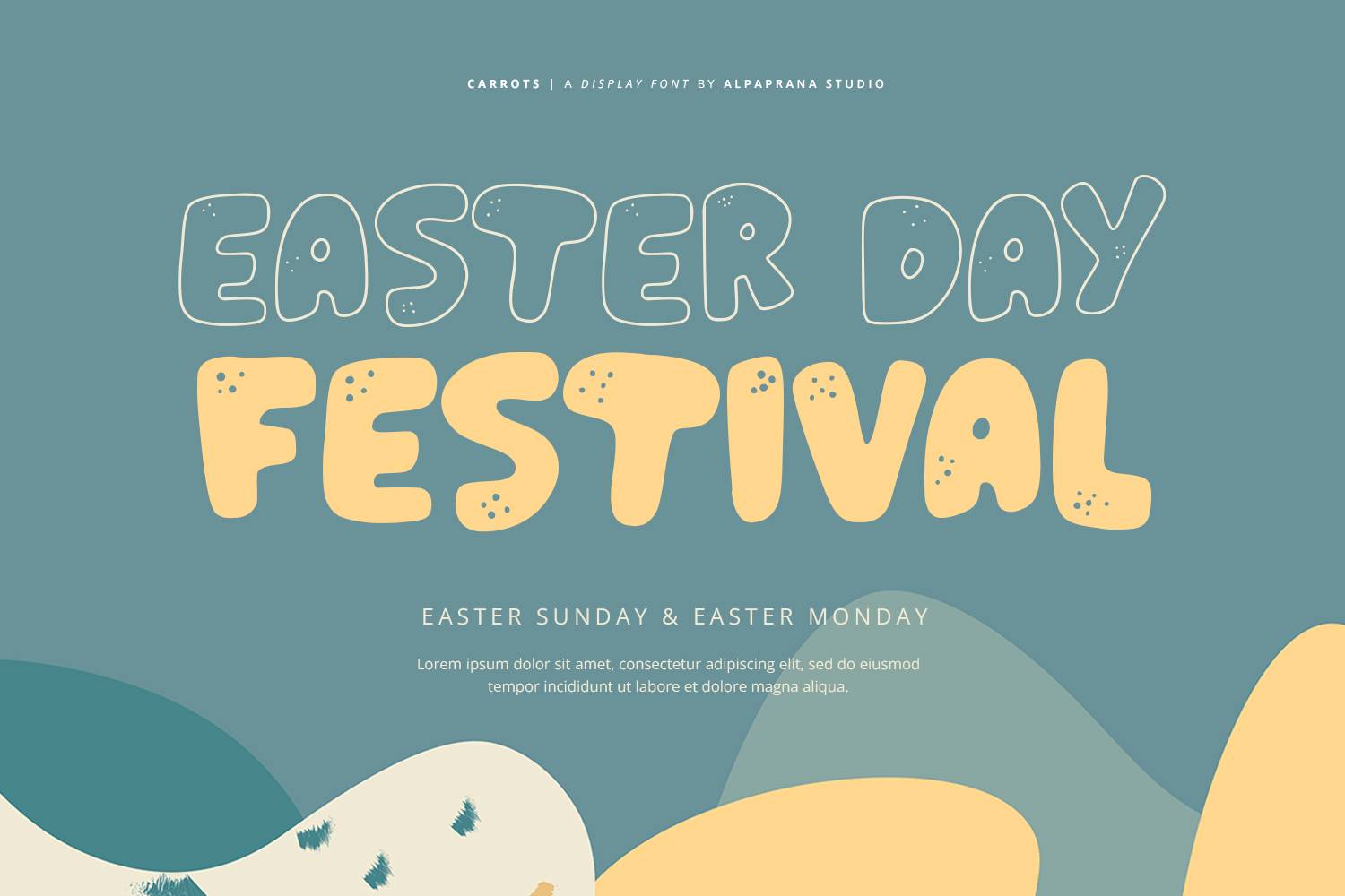Carrots Font sample