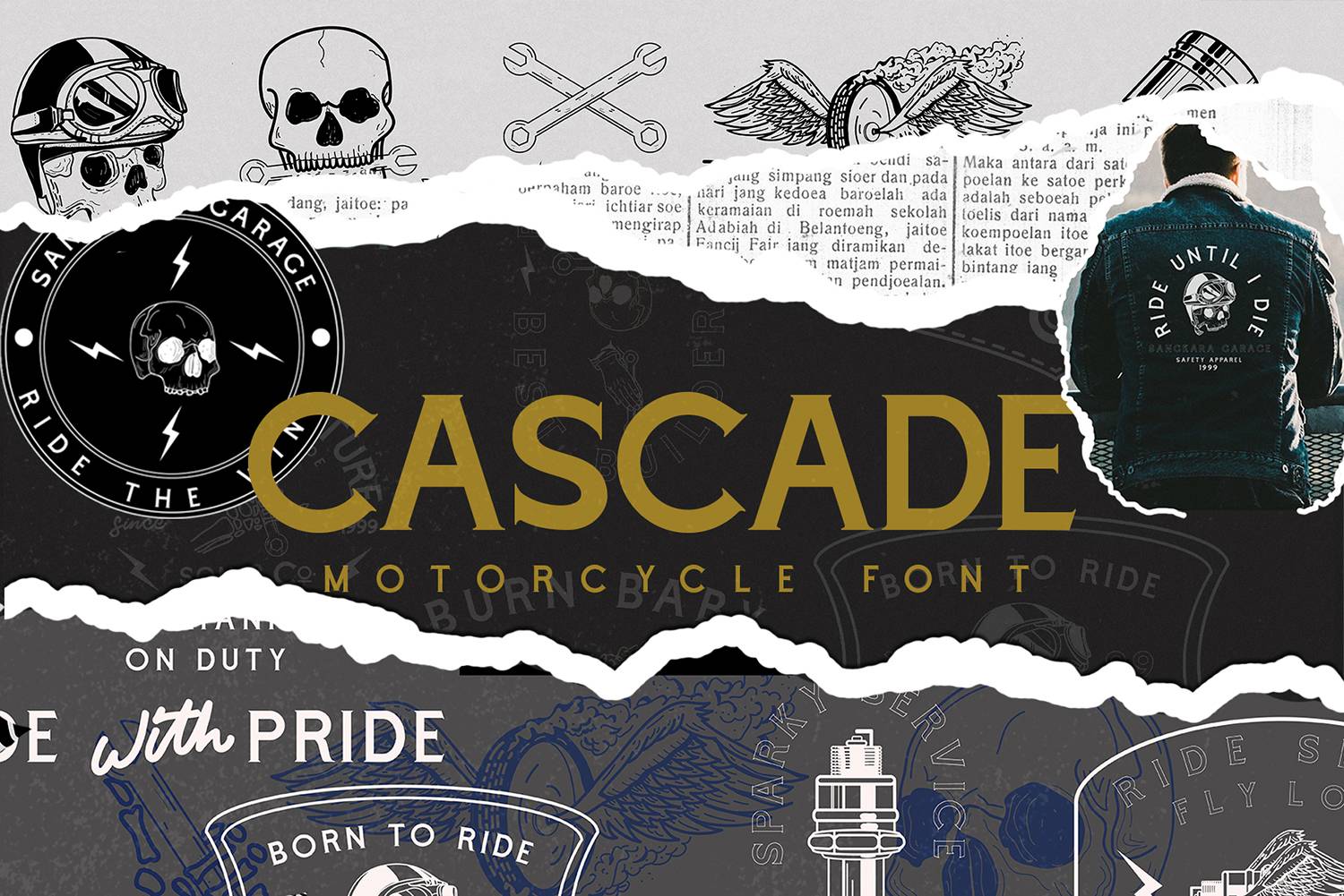 Cascade Motorcycle Font sample