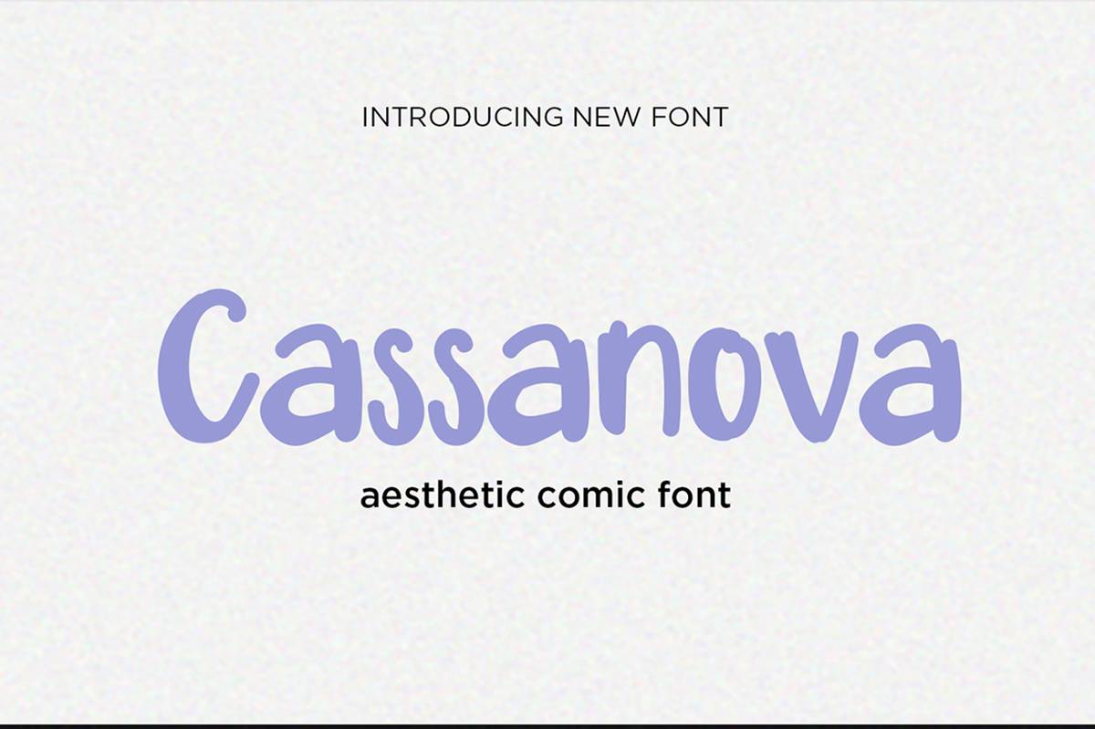 Cassanova Font sample