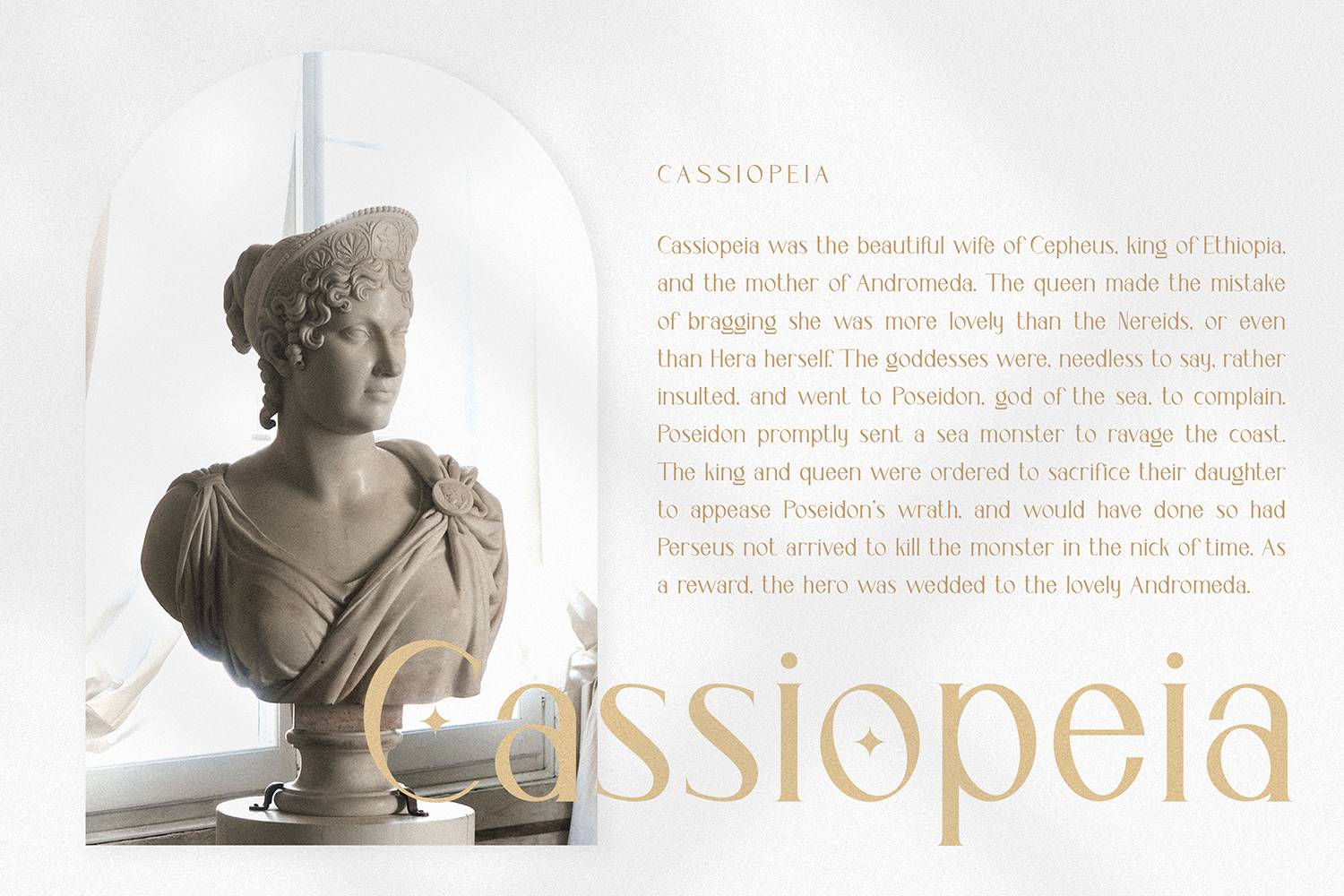 Cassiopeia Font sample