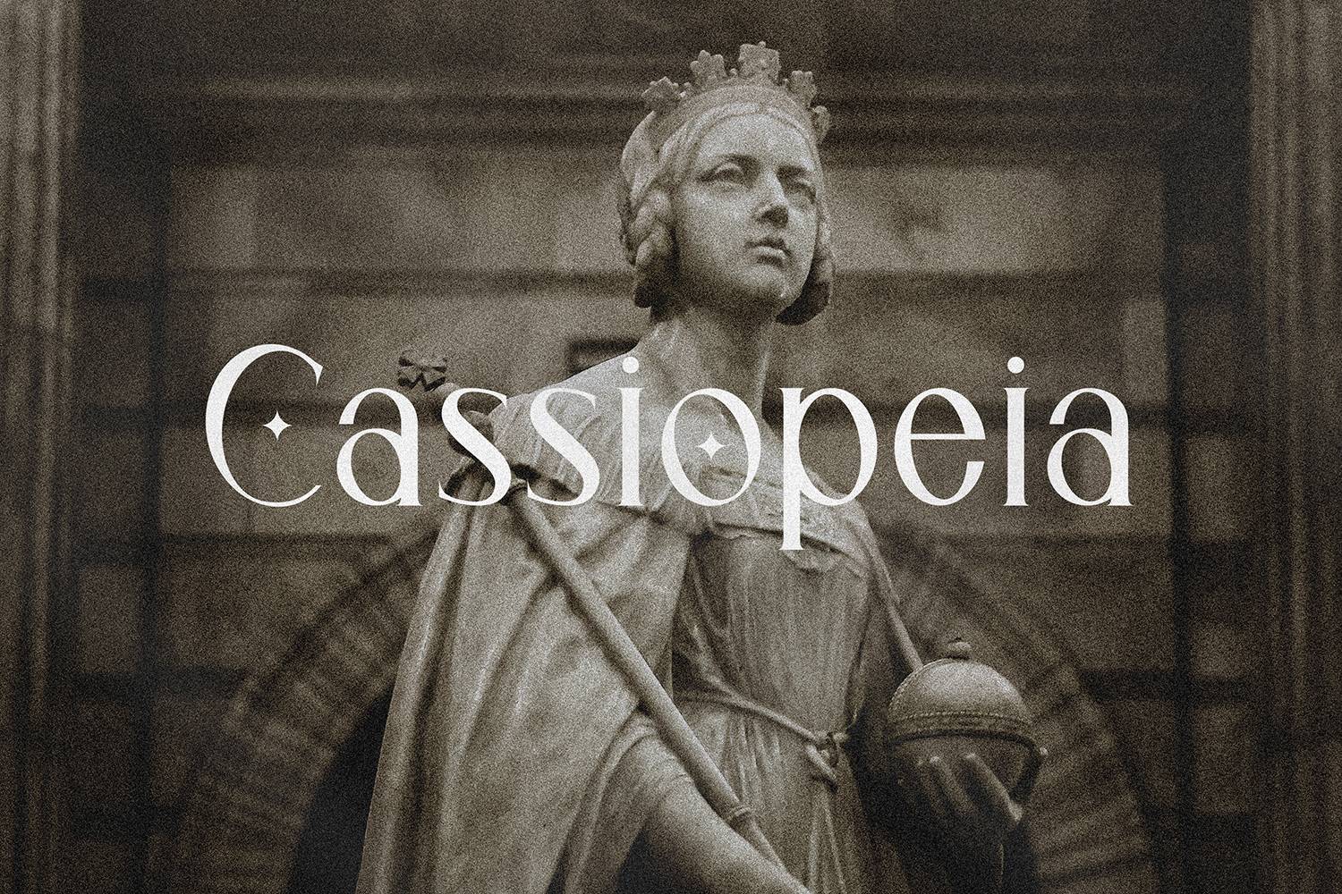 Cassiopeia Font sample