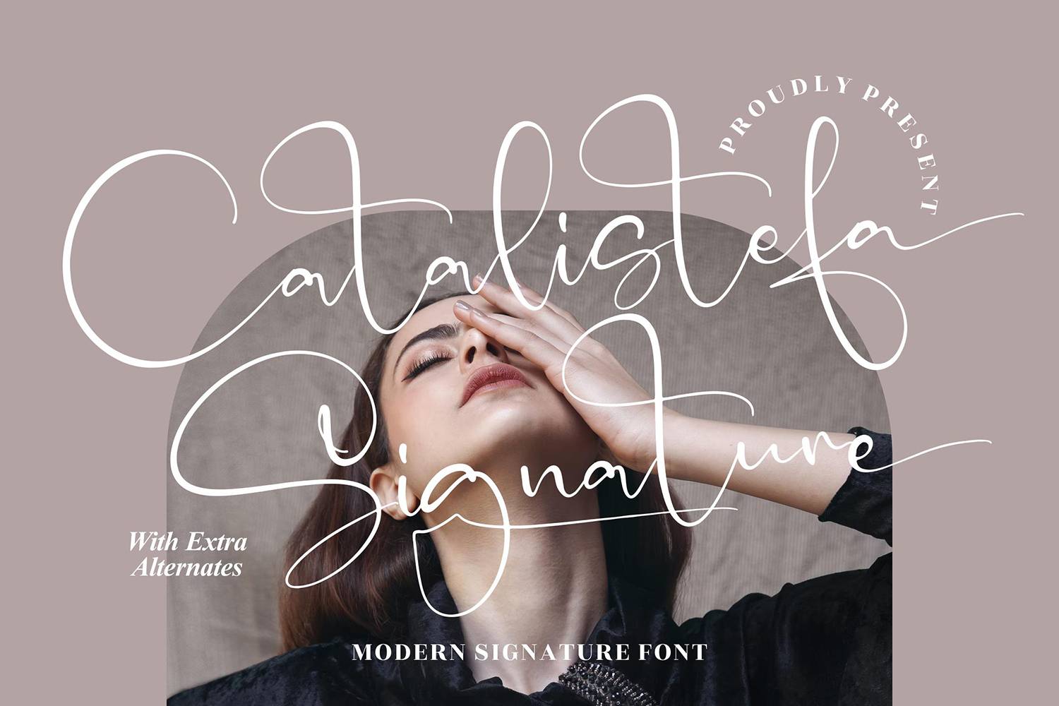 Catalistefa Signature Font sample