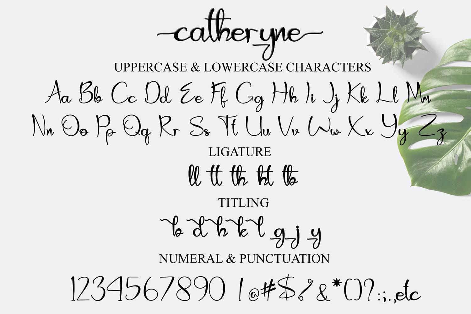 Catheryne Font sample