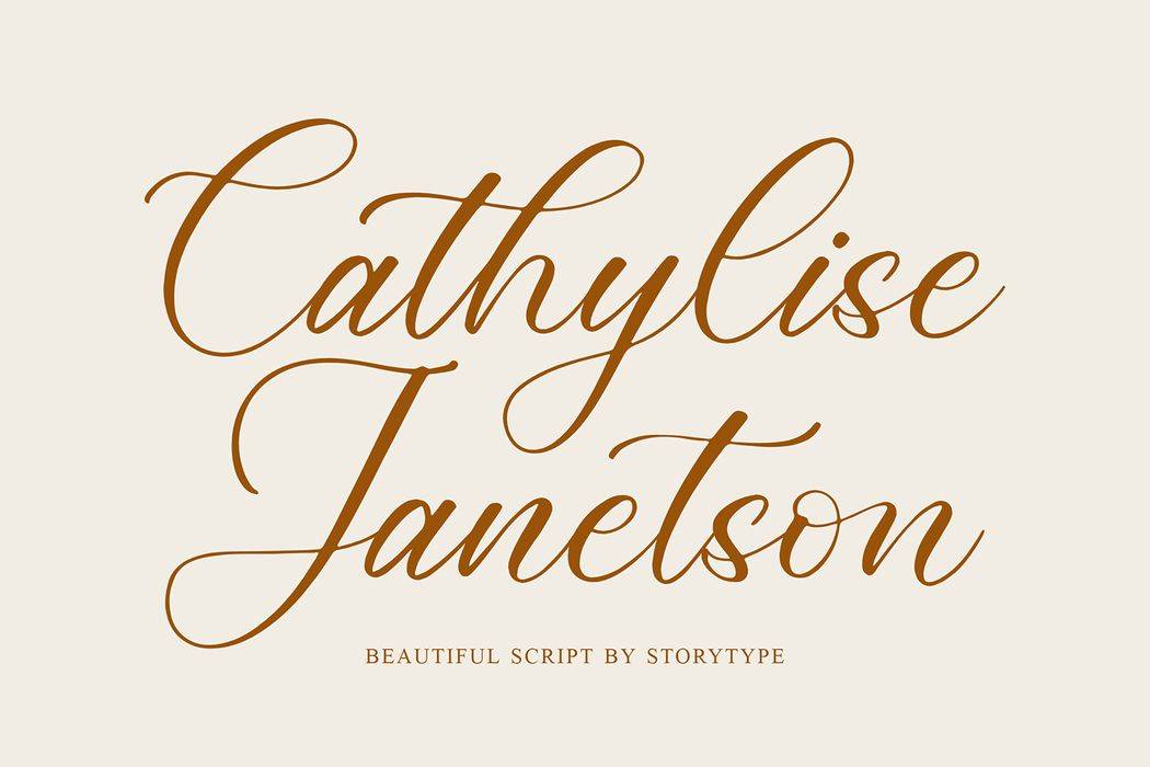 Cathylise Janetson Font sample