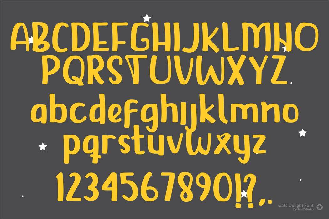 Cats Delight Font sample