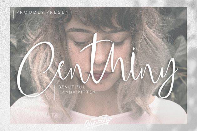 Centhiny Beautiful Handwritten Font sample