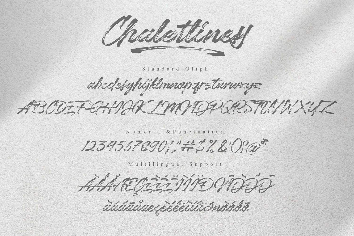 Chaletliness Font sample