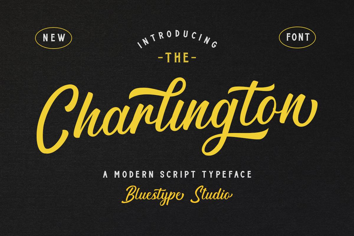 Charlington Font sample