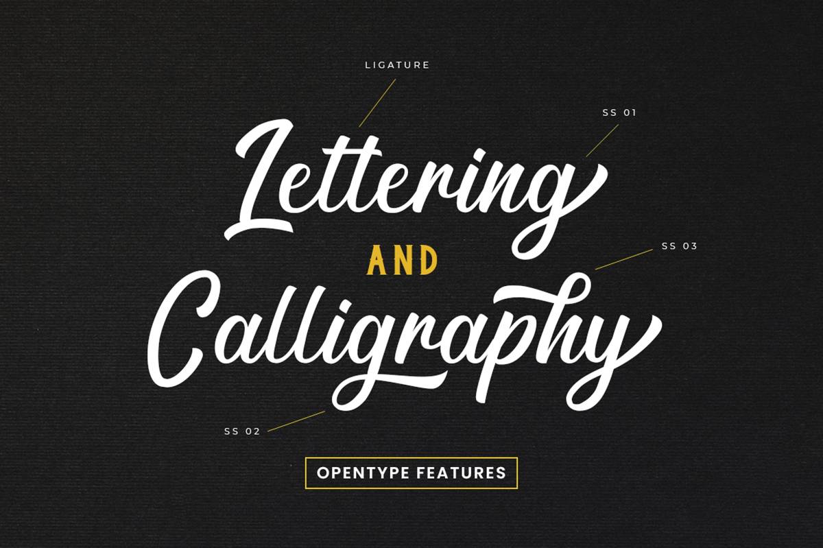 Charlington Font sample