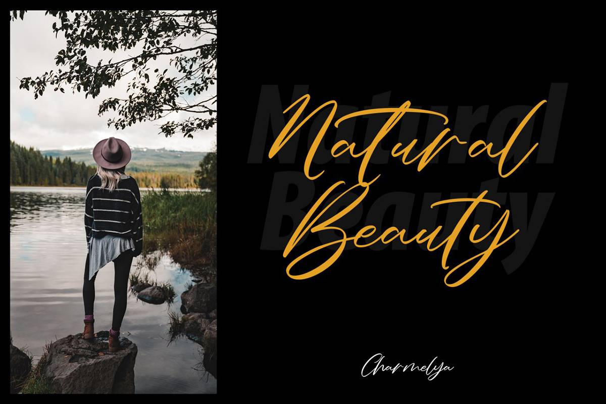 Charmelya Font sample