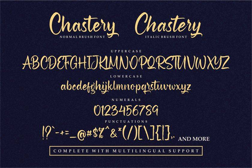 Chastery Font sample