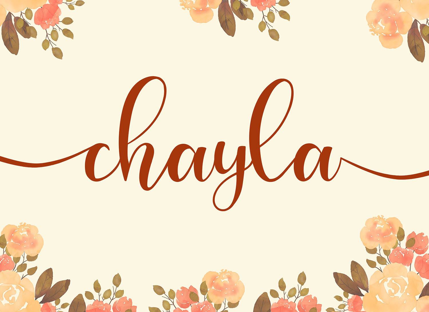 Chayla Font sample