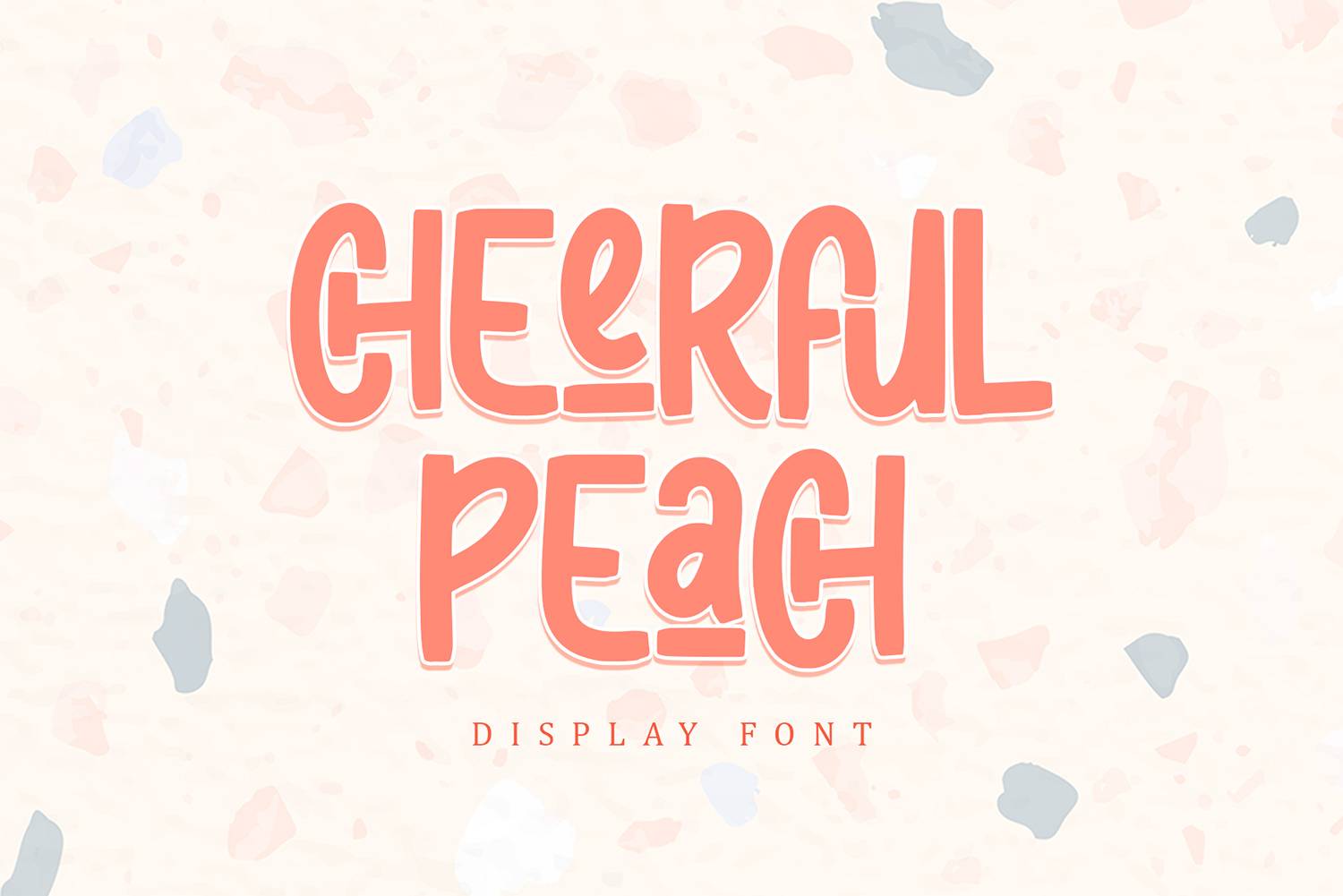 Cheerful Peach Font sample