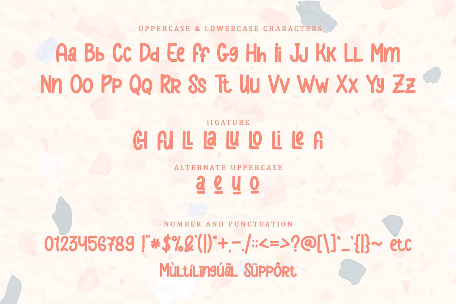 Cheerful Peach Font sample
