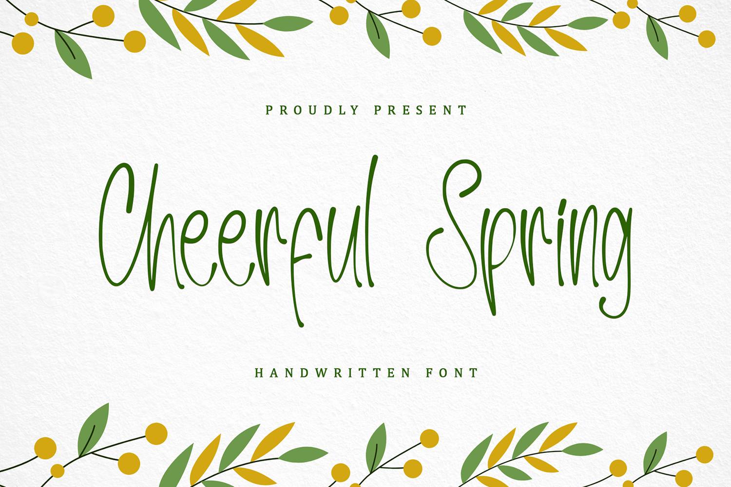 Cheerful Spring Font sample