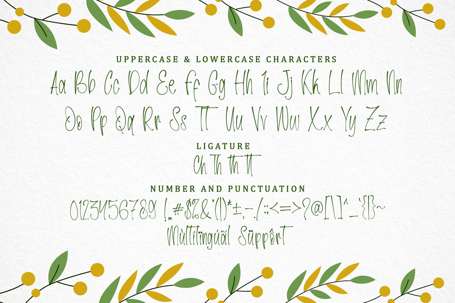 Cheerful Spring Font sample