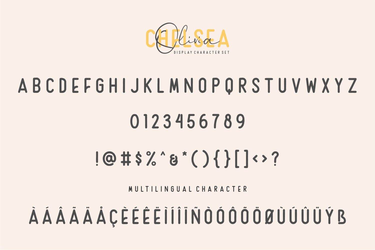 Chelsea Olivia Font sample