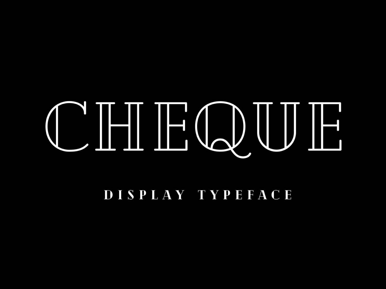 Cheque sample