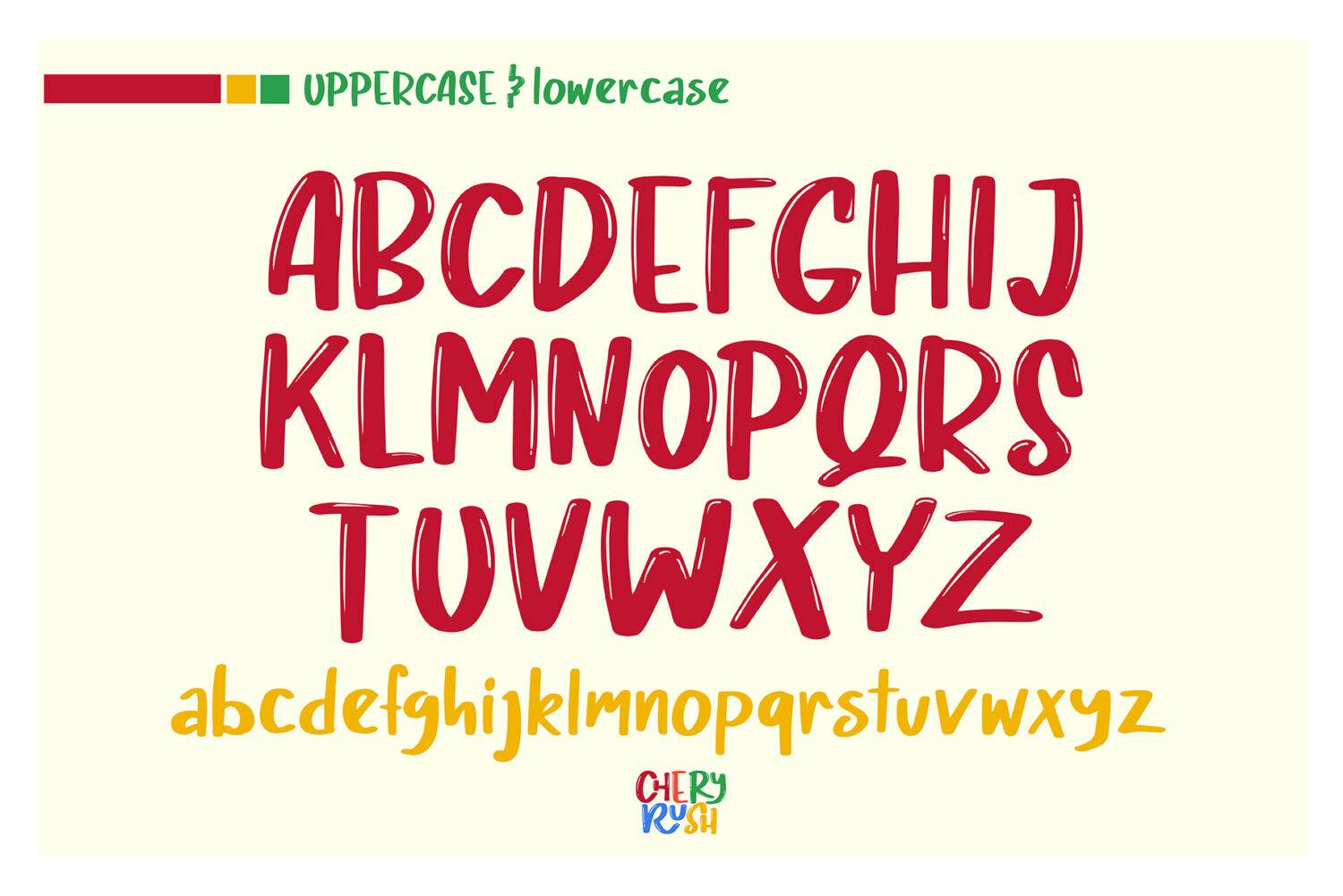 Chery Rush Font sample