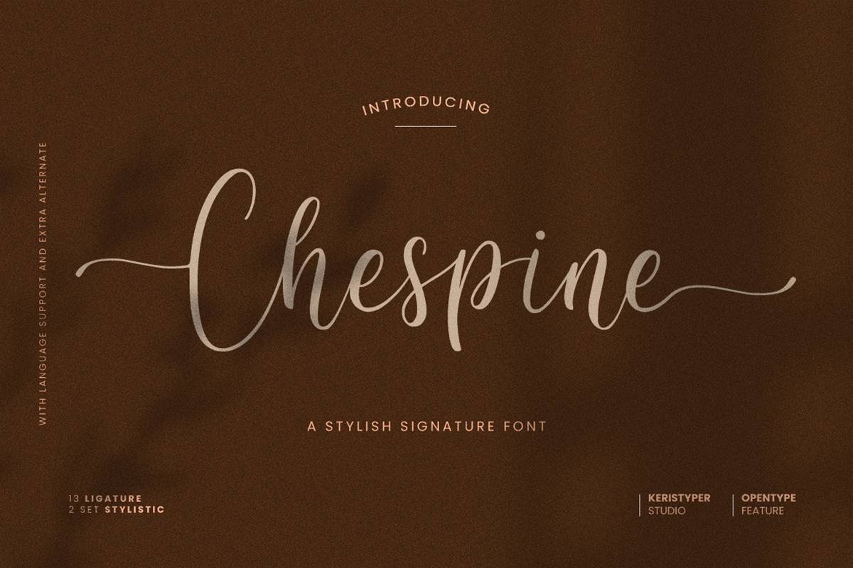 Chespine Font sample