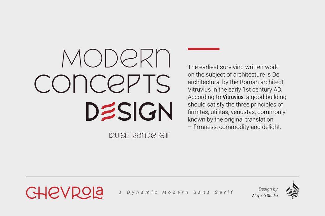 Chevrola Font sample