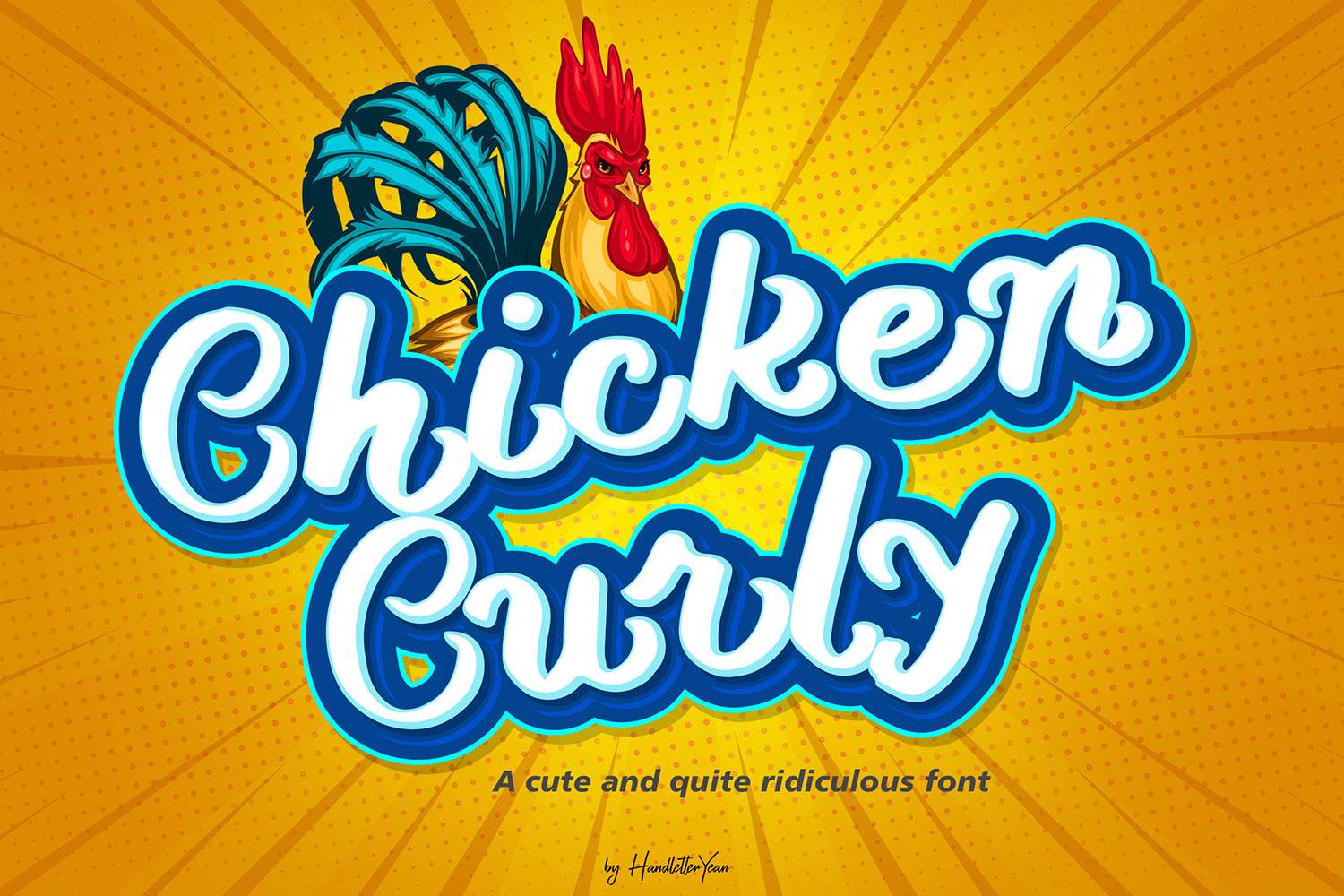 Chicken Curly Font sample
