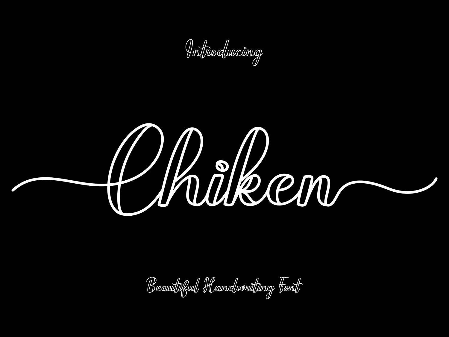 Chiken Font sample