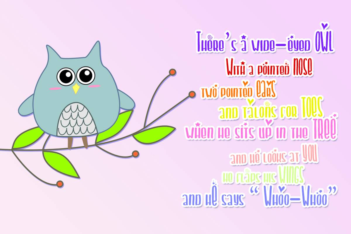 Chiko & Owlie Font sample
